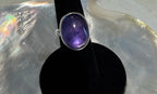 Amethyst gemstone ring – fine and sterling silver, sizes 6 & 8, February birthstone