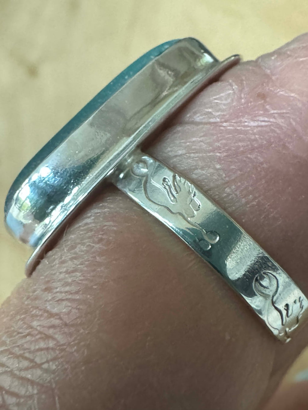 Aquamarine sea glass ring – size 7.25 sterling silver artisan jewelry from Japan fishnet float glass