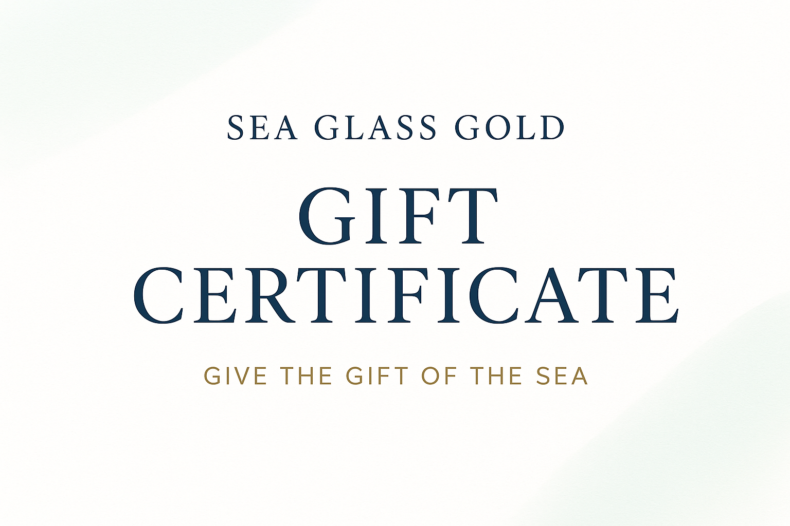 Sea Glass Gold Gift Card