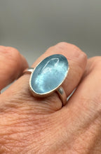 Aquamarine Gemstone Ring (Size 6.5)