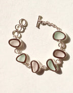 Precious Pastel Sea Glass Multi-Bezel Bracelet