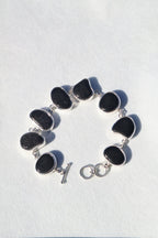 Ultra Rare Black/Red Sea Glass Bracelet