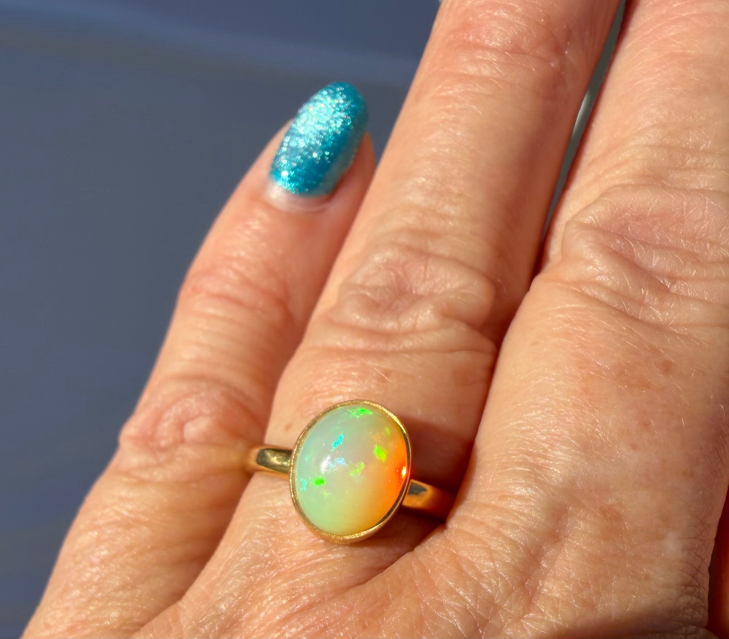 Ethiopian Opal Gold Vermeil Ring