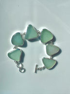 Seafoam Sea Glass Bracelet - Adjustable