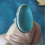 Aquamarine Sea Glass Ring