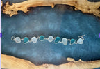 Aquamarine & White Sea Glass Multi-Bezel Bracelet