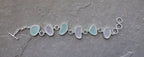 Pastel sea glass multi-bezel bracelet – sterling silver handcrafted jewelry from Spain