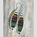 Surfite and sterling silver earrings – eco-friendly upcycled surfboard resin jewelry