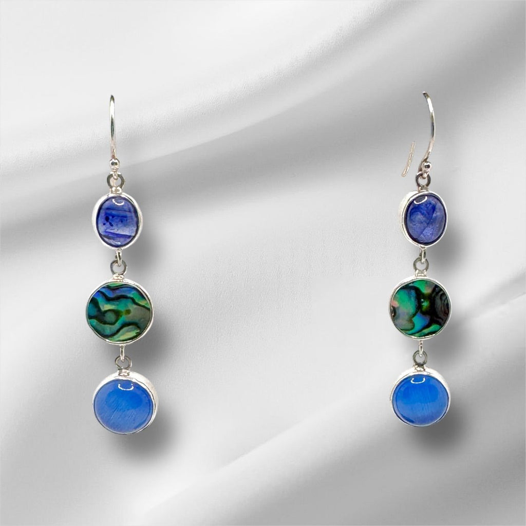 Purple Tourmaline, Blue Monalisa & Abalone